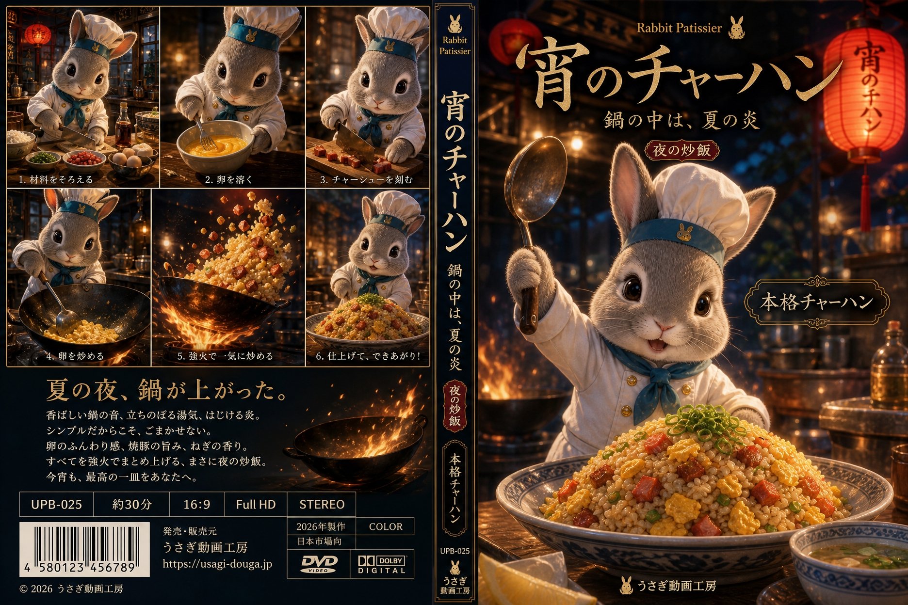 町中華の厨房でチャーハンのDVDジャケット