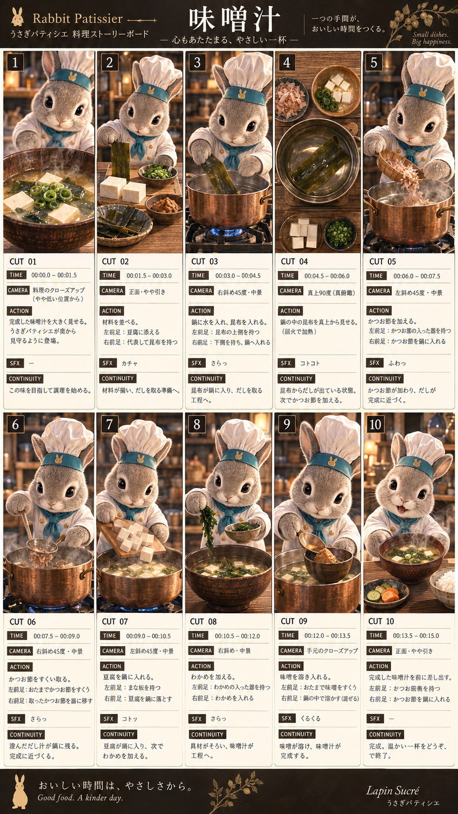 味噌汁のストーリーボード