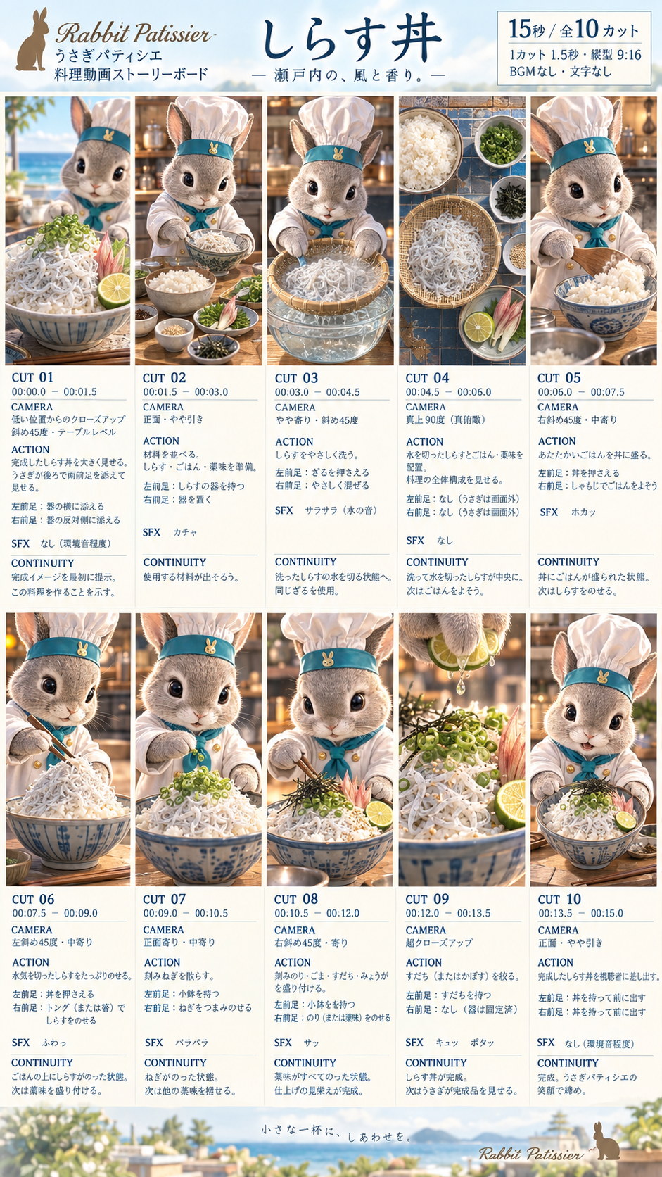 しらす丼のストーリーボード