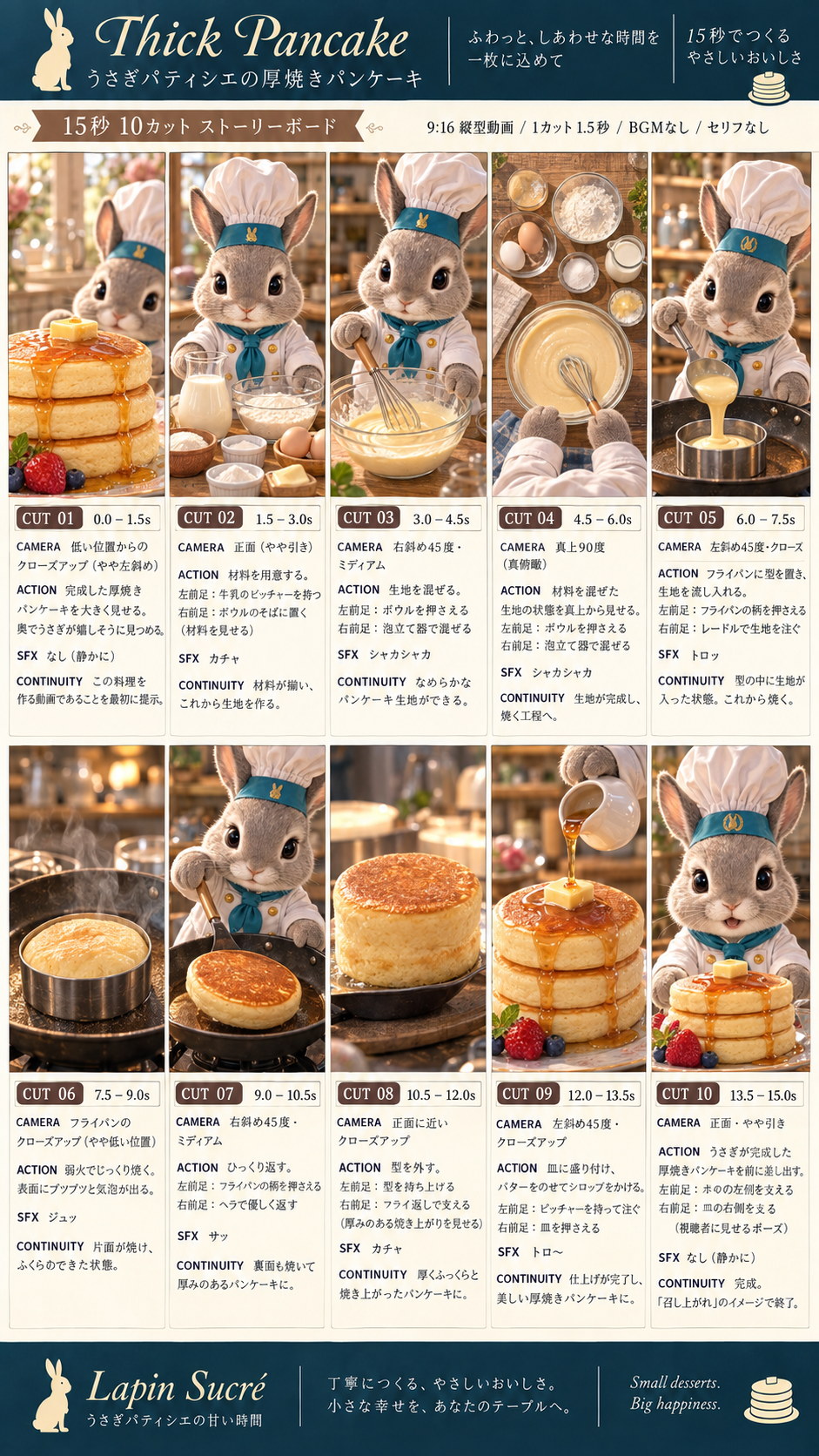 厚焼きパンケーキのストーリーボード