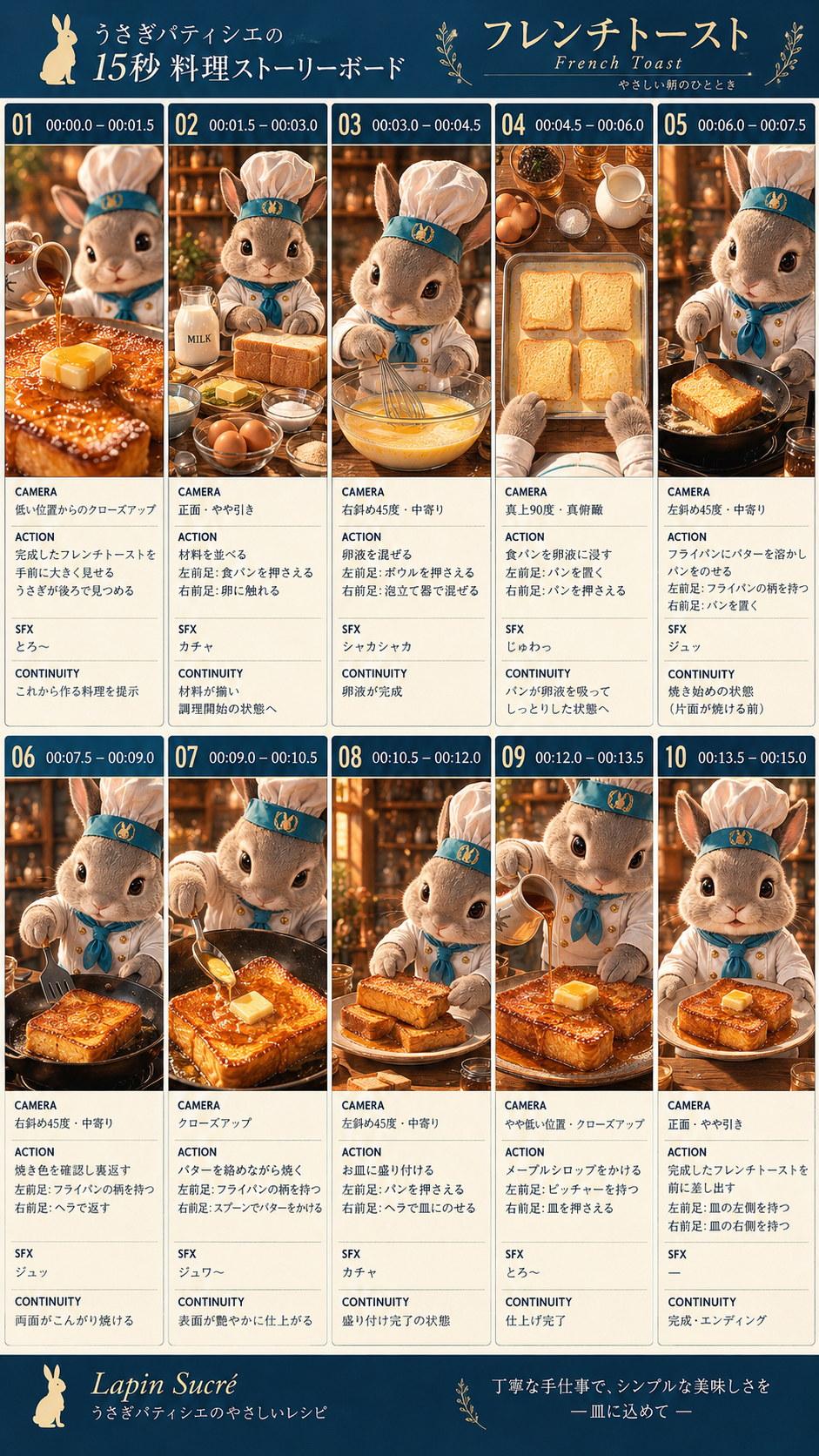 フレンチトーストのストーリーボード