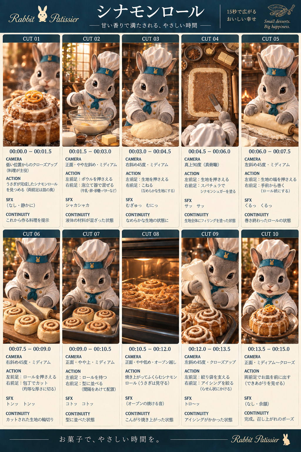 シナモンロールのストーリーボード