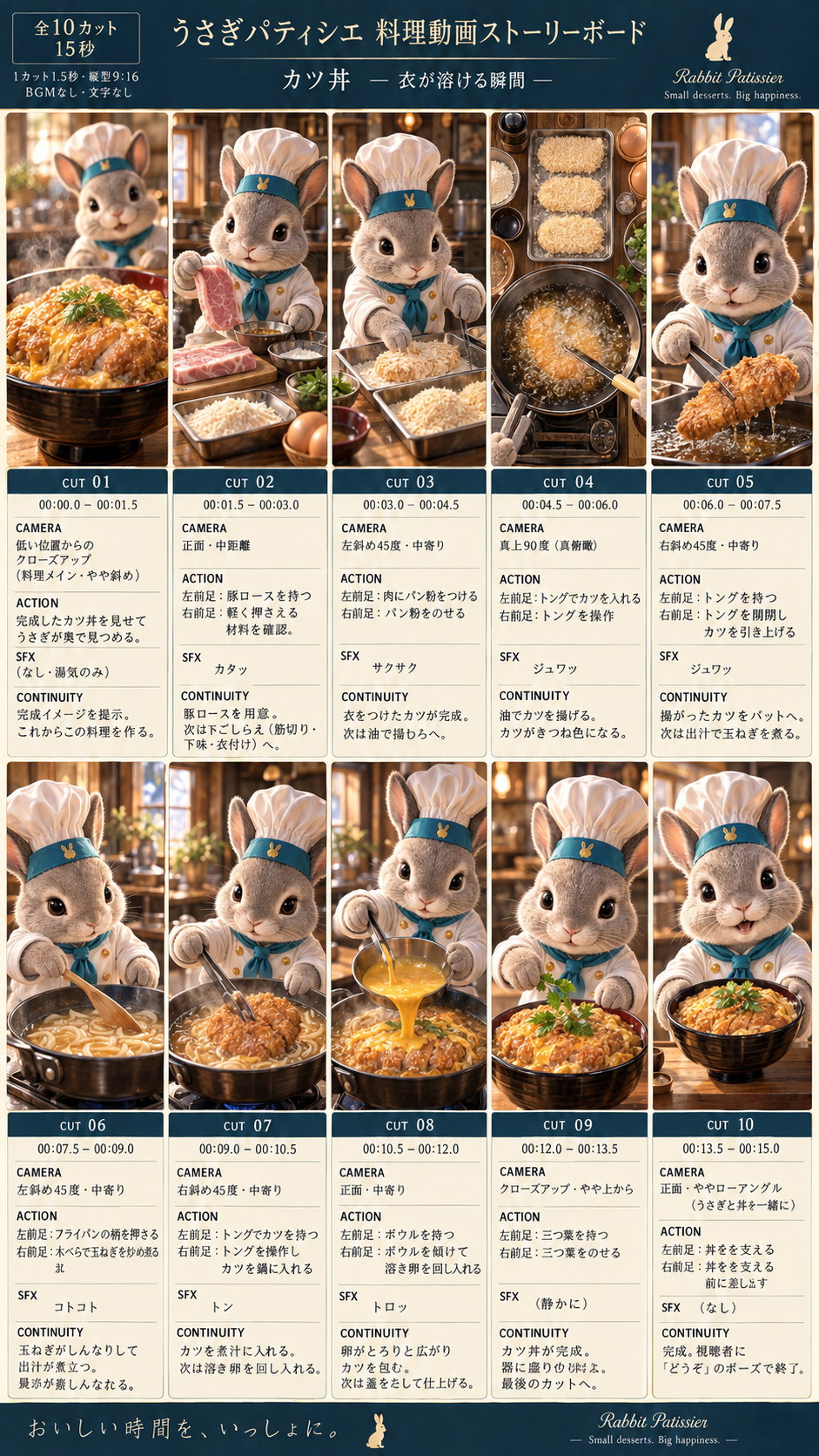 カツ丼のストーリーボード