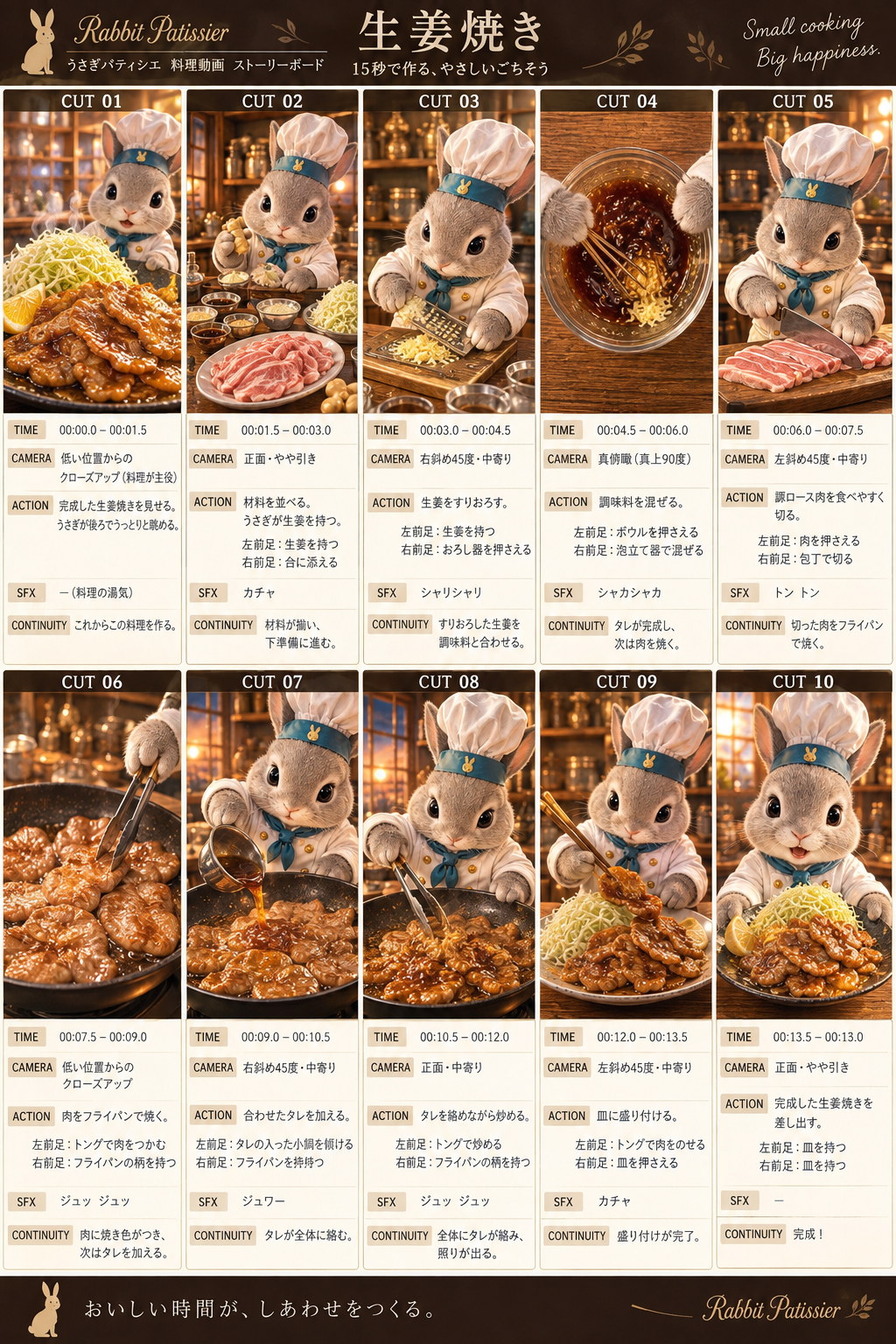 生姜焼きのストーリーボード