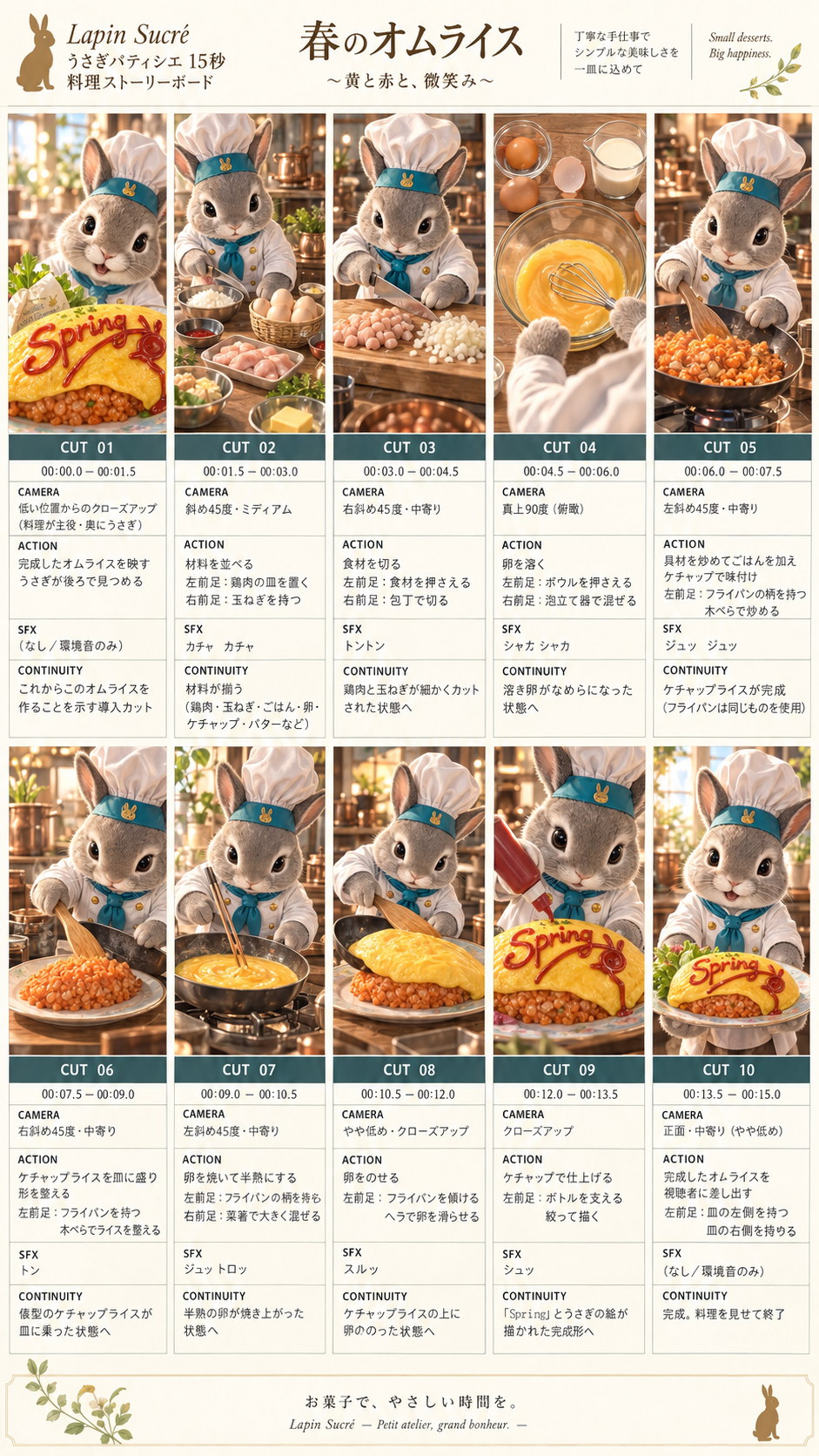 オムライスのストーリーボード