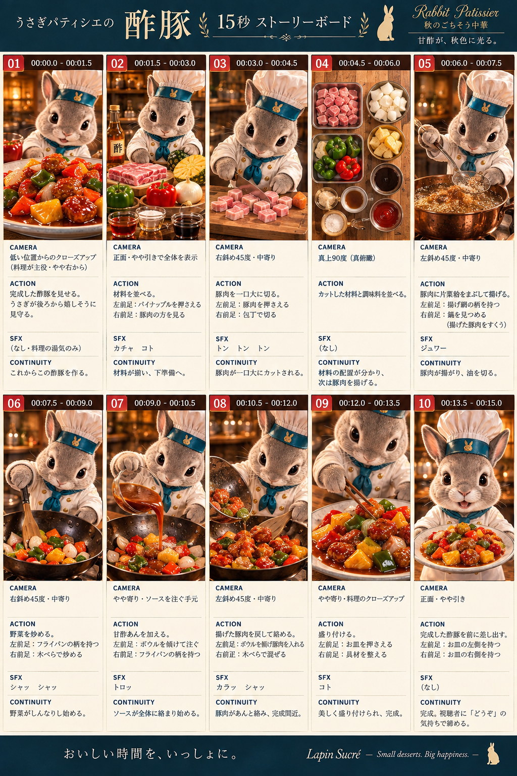 酢豚のストーリーボード