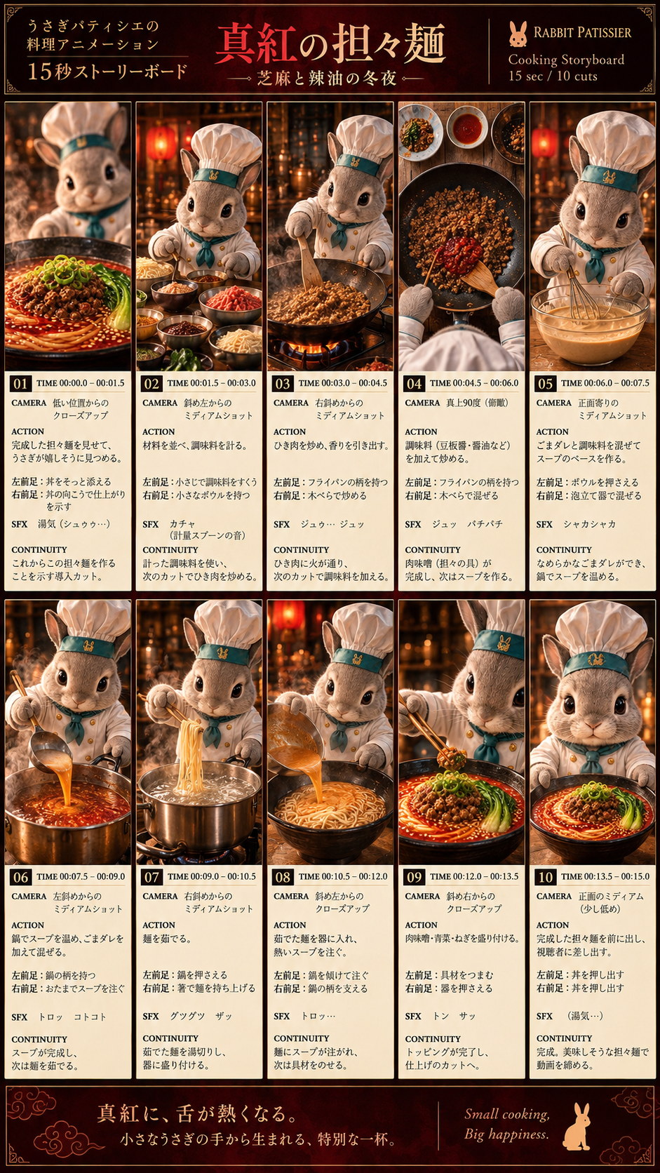 担々麺のストーリーボード