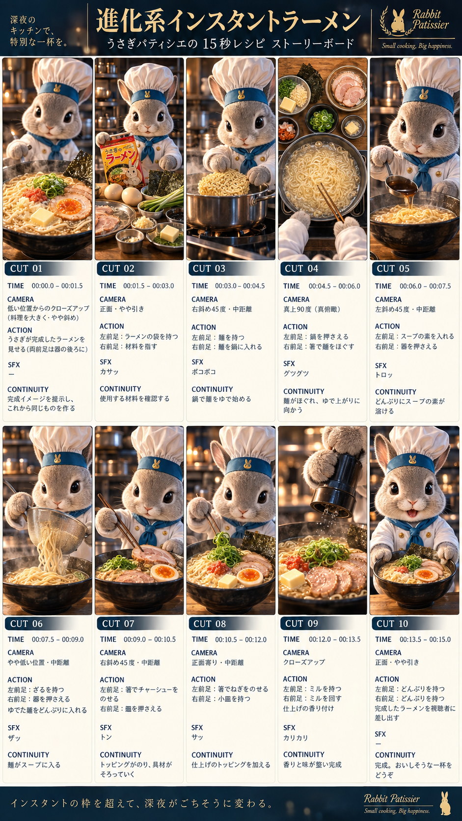 進化系インスタントラーメンのストーリーボード