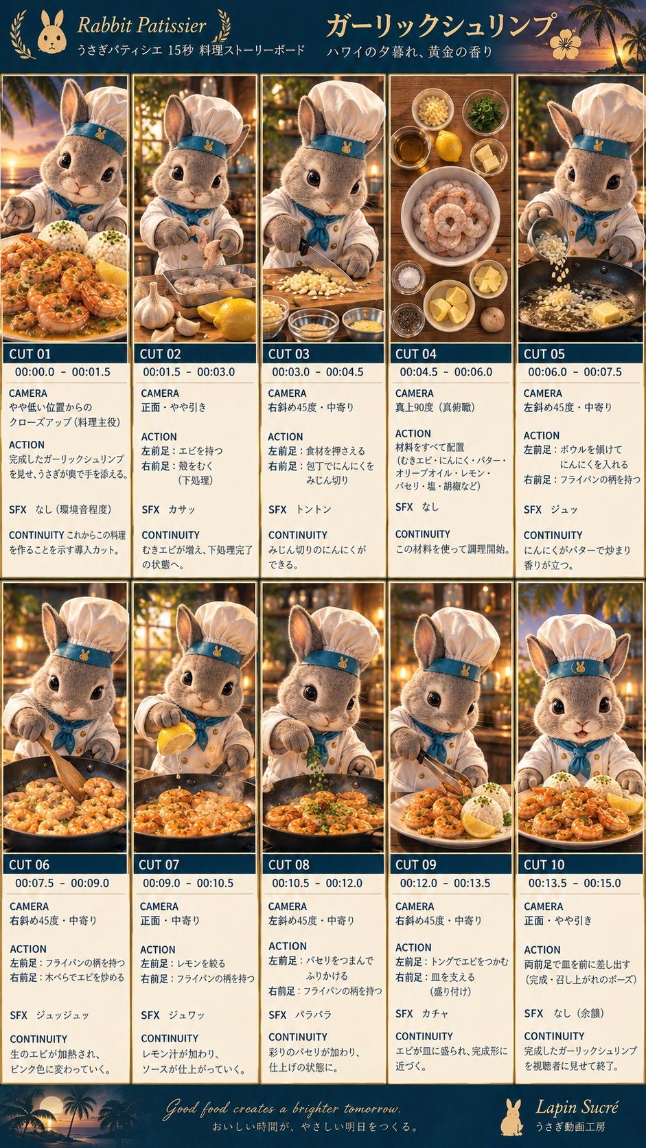 ガーリックシュリンプのストーリーボード