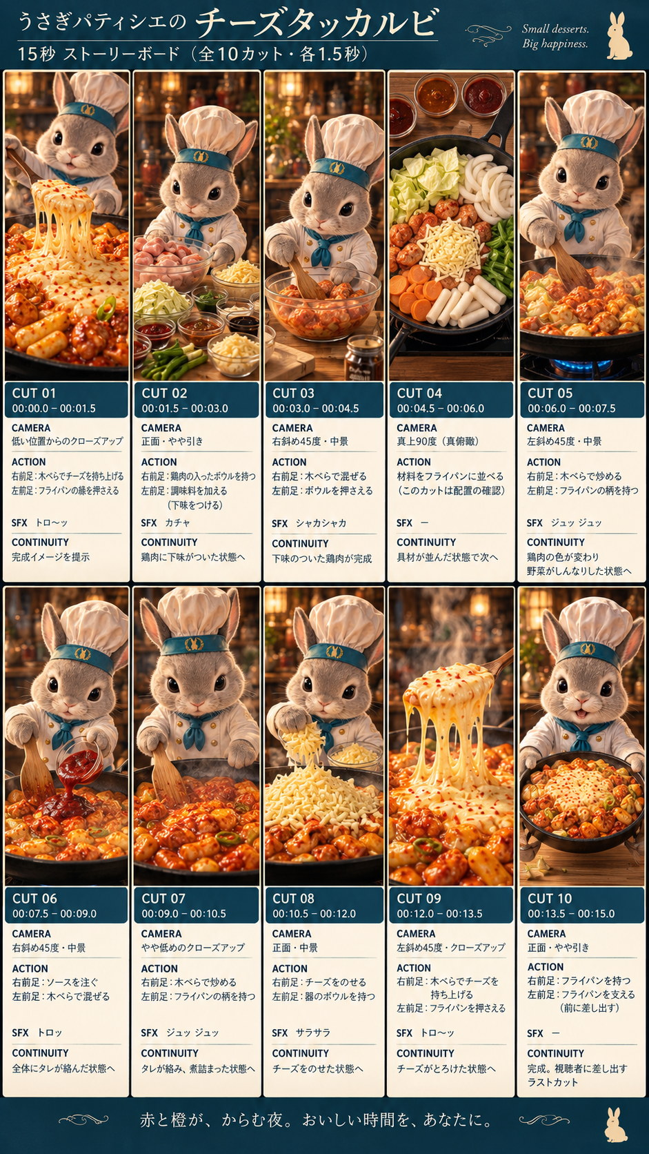 チーズタッカルビのストーリーボード