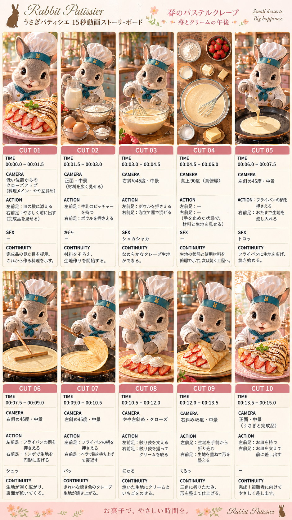 クレープのストーリーボード