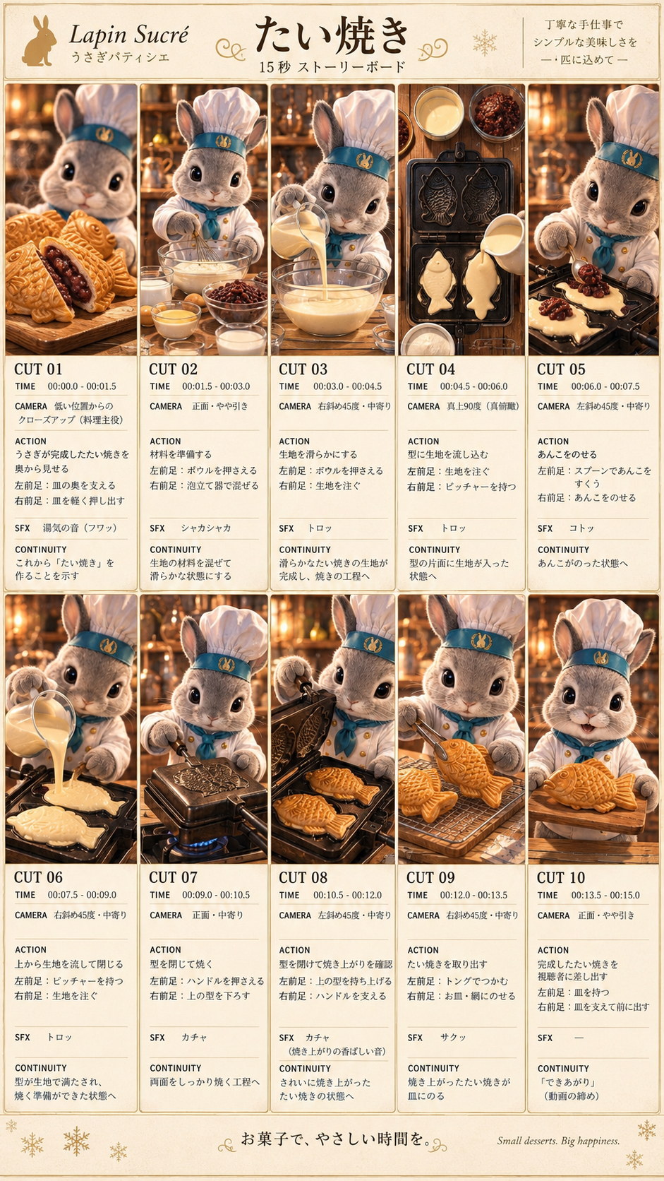 たい焼きのストーリーボード