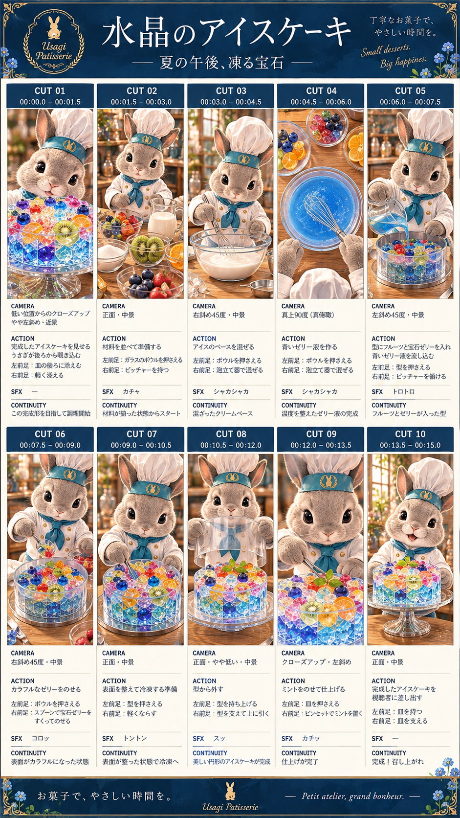 宝石アイスケーキのストーリーボード
