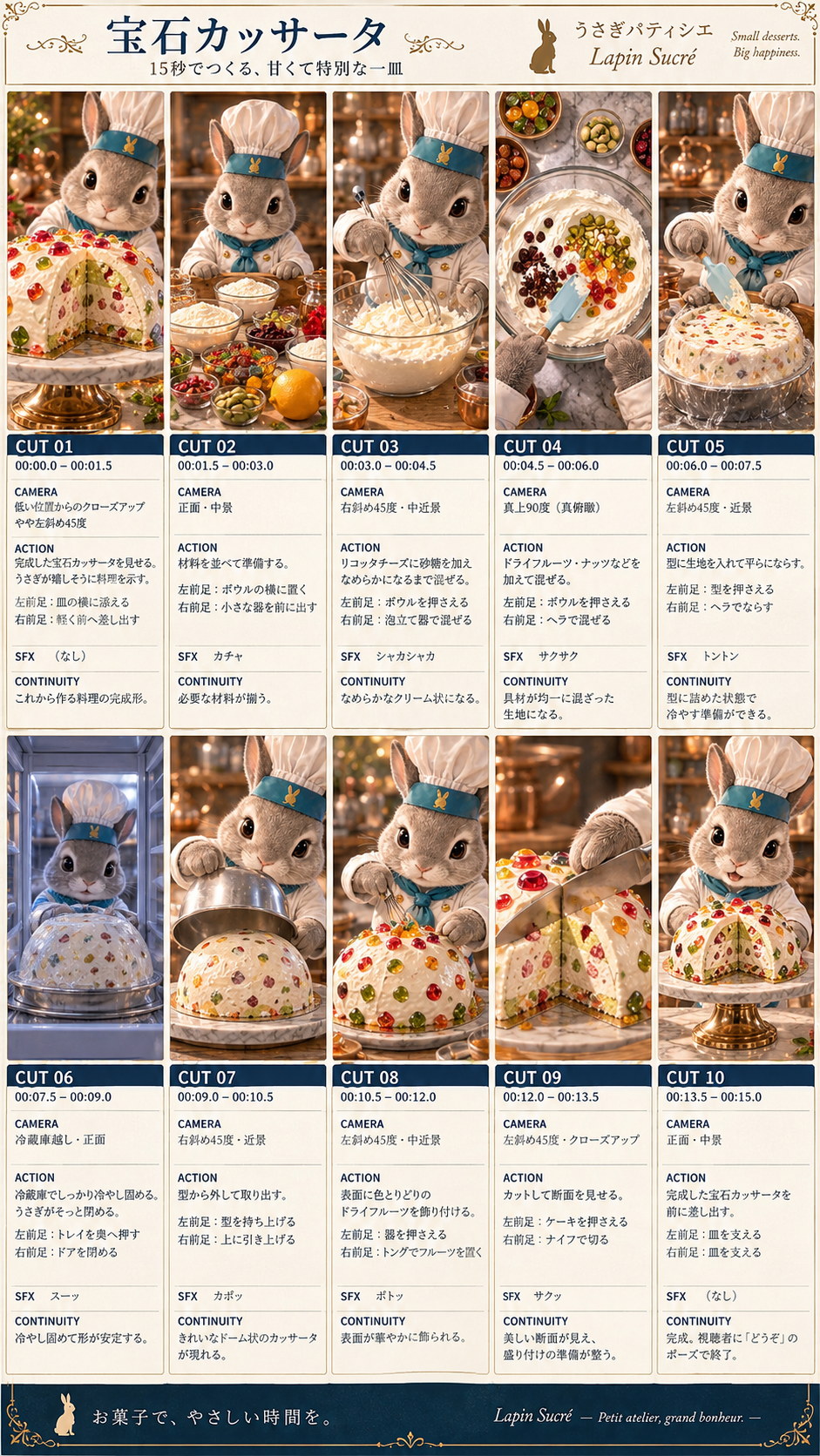 宝石カッサータのストーリーボード