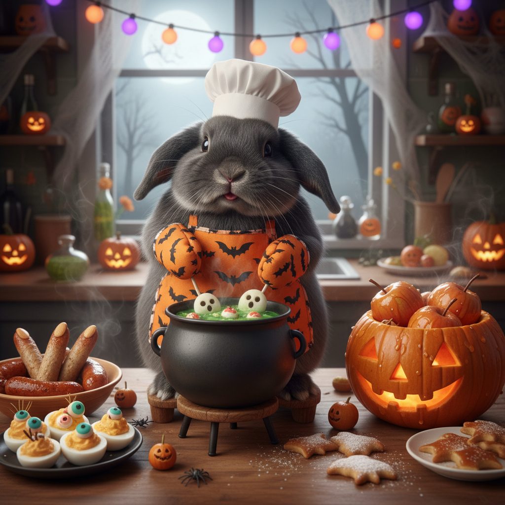 ハロウィンかぼちゃプリンの制作画像1